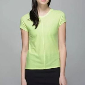 Lululemon Retreat Tee Neon Green Yellow